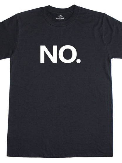 Men's Graphic T-Shirt No Bold White Letters On Solid Black Shirt