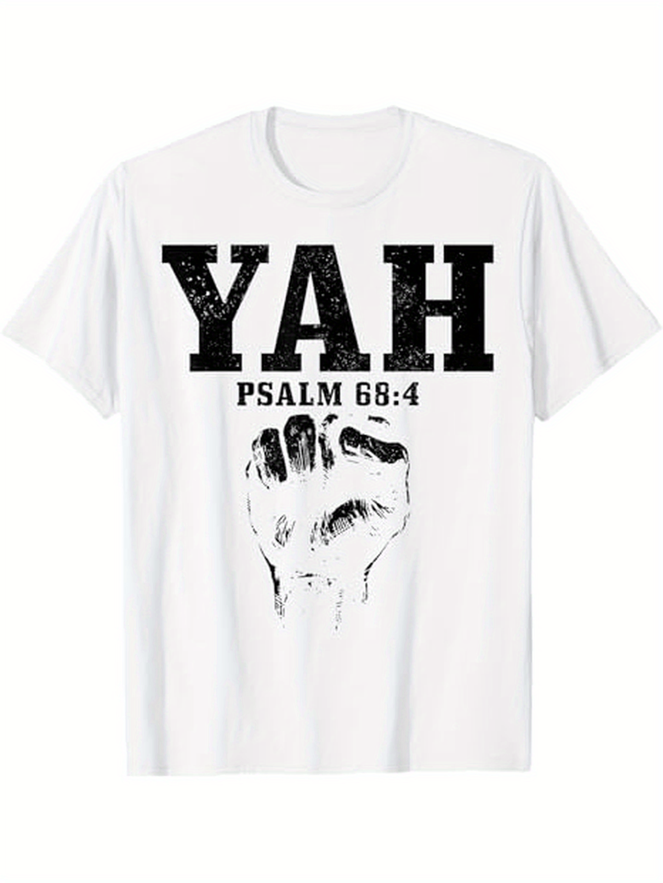 Men's Graphic T-Shirt YAH Psalm 684 Rough Sketch Hand Drawing