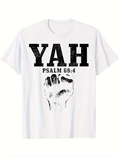 Men's Graphic T-Shirt YAH Psalm 684 Rough Sketch Hand Drawing