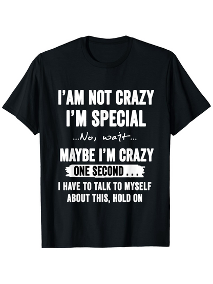 Men's Graphic T-Shirt Funny Quote With Bold White Letters On Black T Shirt