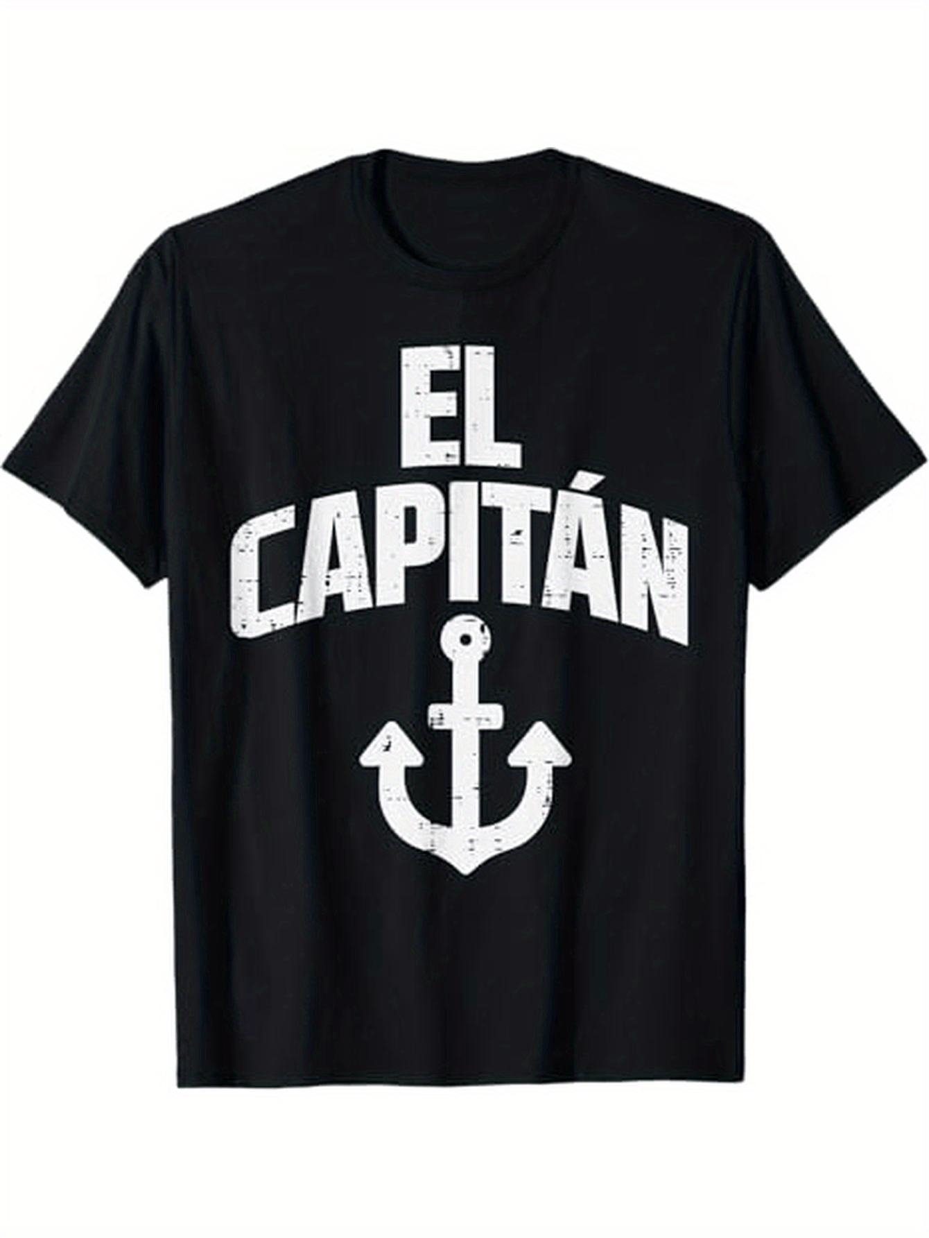 Men's Graphic T-Shirt Distressed Nautical Anchor With Bold Lettering And Classic Maritime Inspiration Anchor