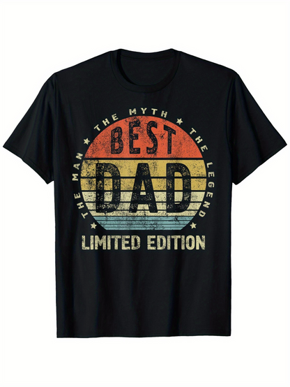 Men's Graphic T-Shirt The Man The Myth The Legend Vintage Sunset With Bold Retro Text Dad