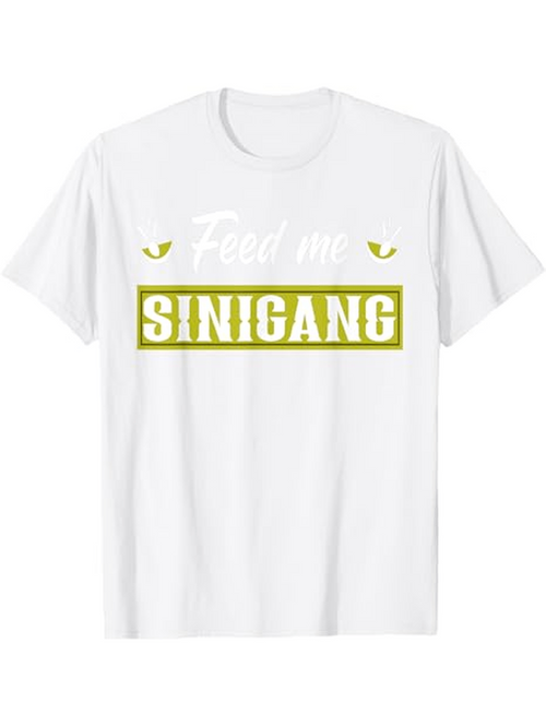 Men's Graphic T-Shirt Feed Me Bold Lettering With Playful Eyes Sinigang