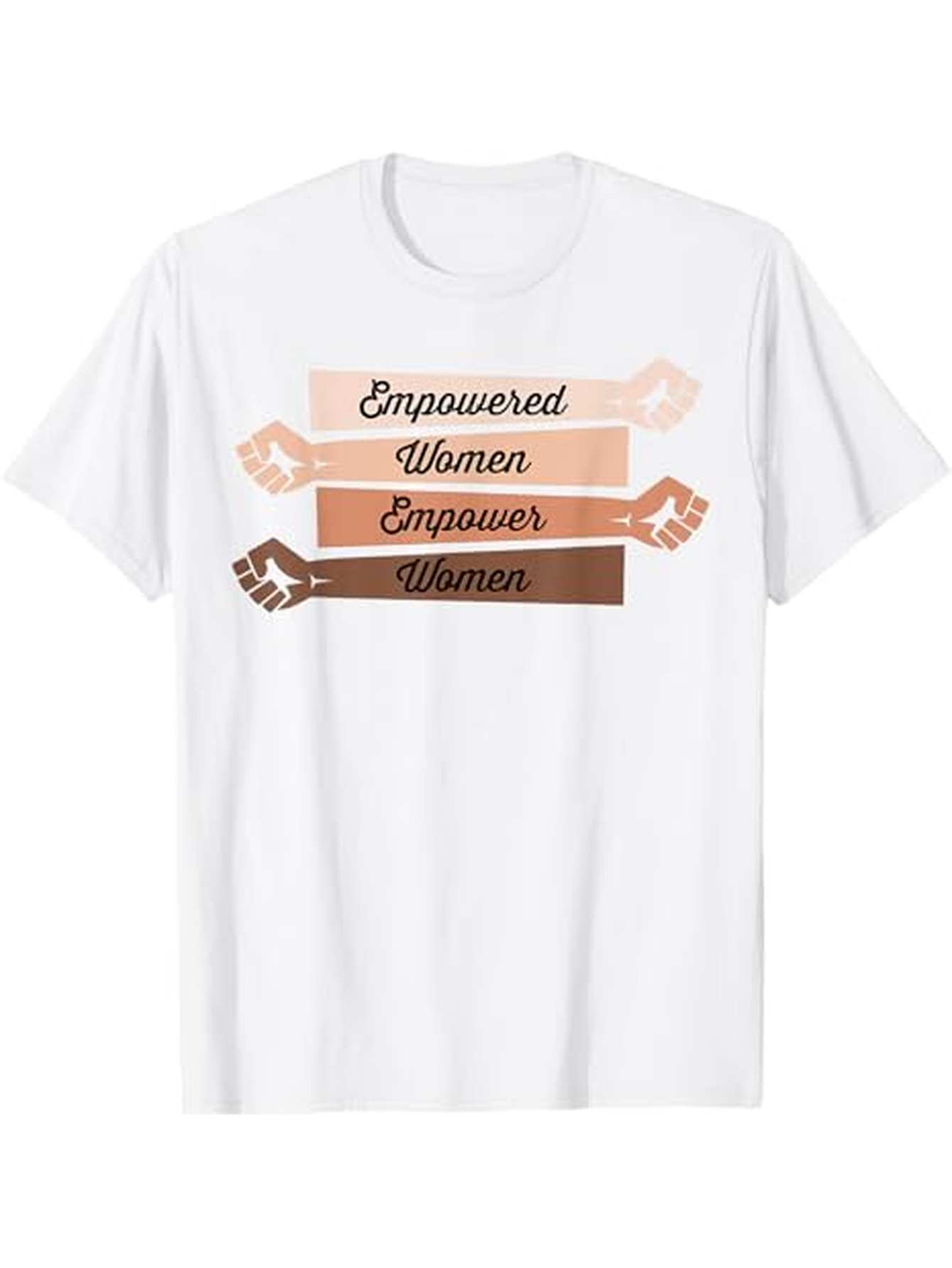 Men's Graphic T-Shirt Empowered Women Empower Women With Raised Fists On Diverse Skin Tones
