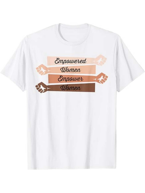 Men's Graphic T-Shirt Empowered Women Empower Women With Raised Fists On Diverse Skin Tones
