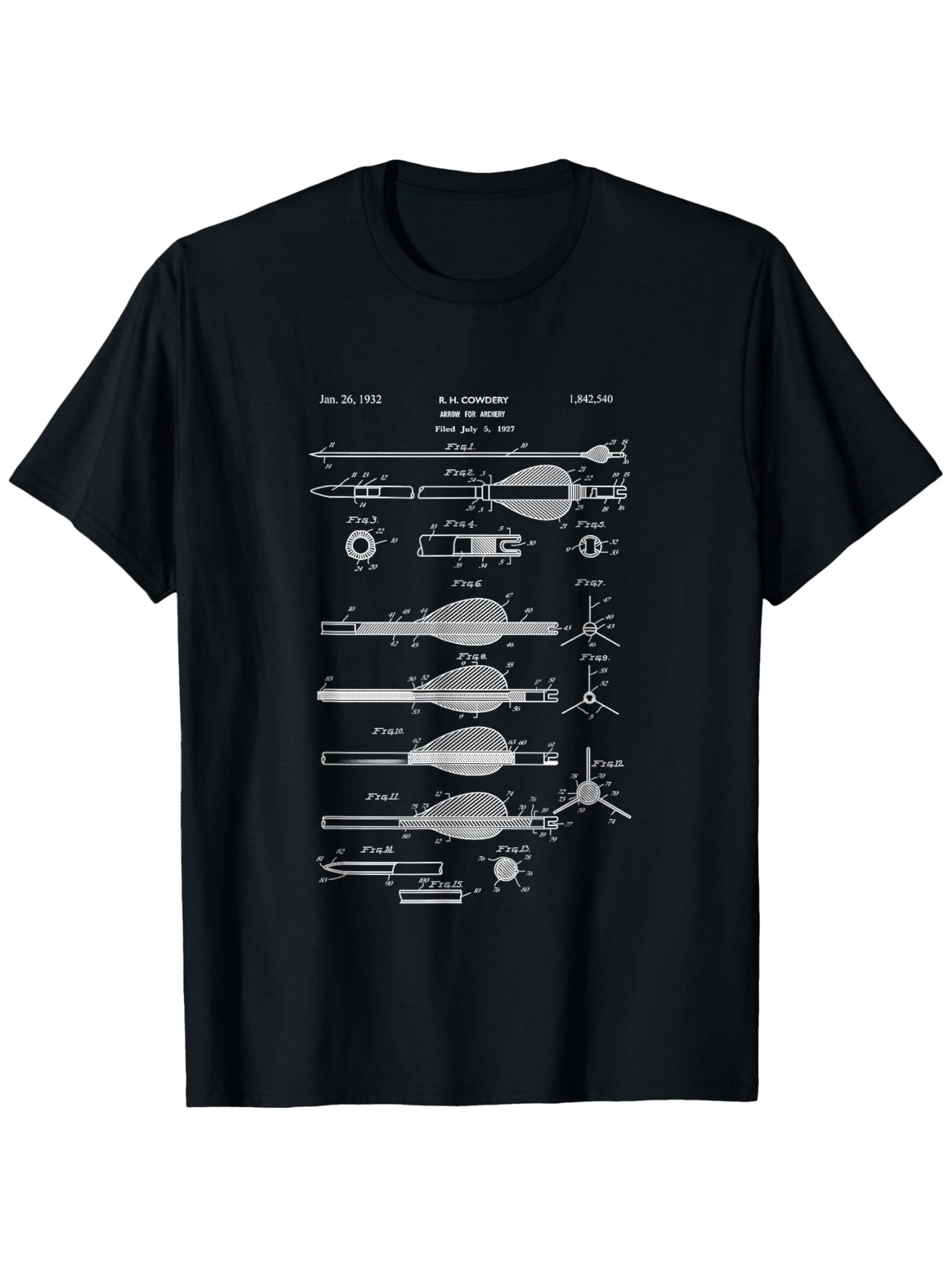 Men's Graphic T-Shirt Detailed Mechanical Drawing Blueprints With Labeled Scientific Engineering Diagram Torpedo
