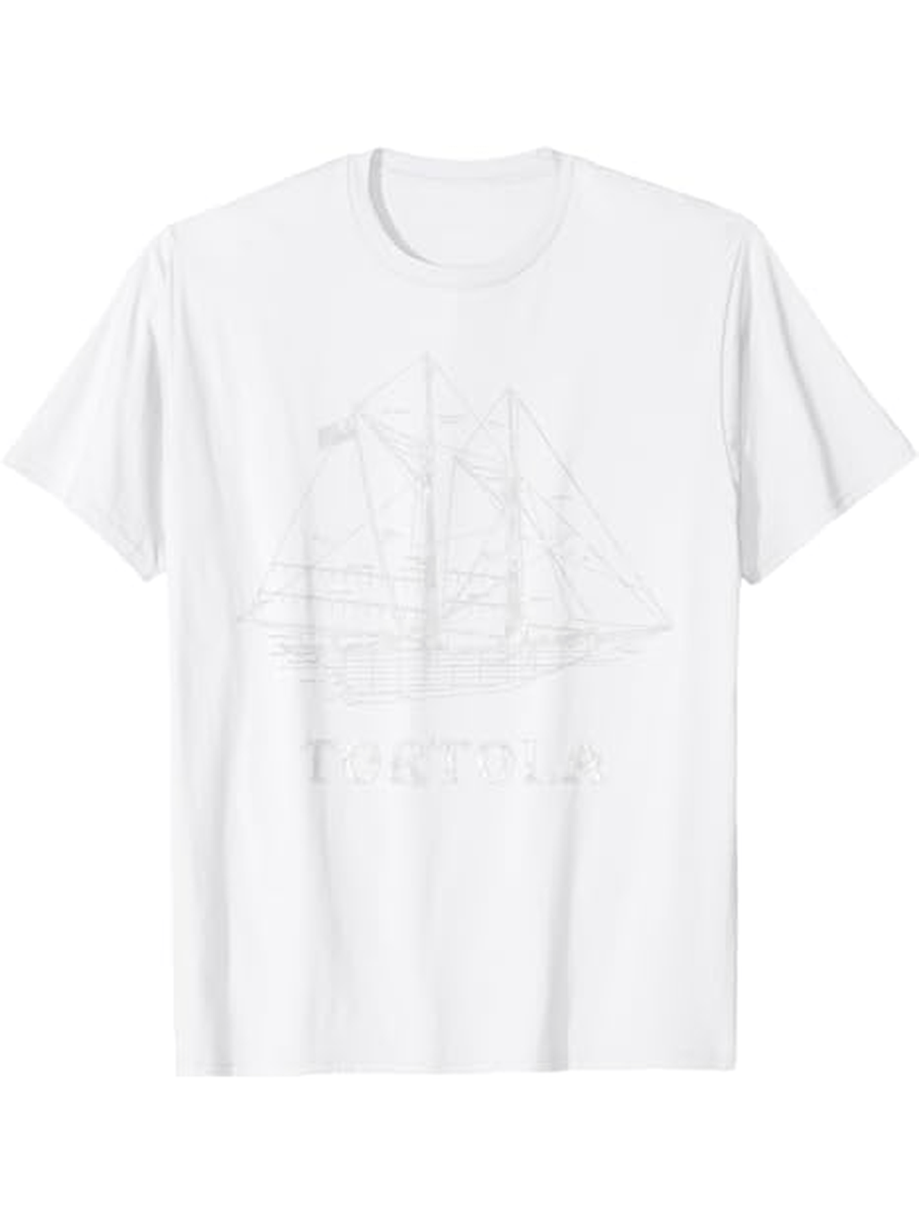 Men's Graphic T-Shirt Classic Sailing Ship Sketch Among Gentle Ocean Breeze Ship