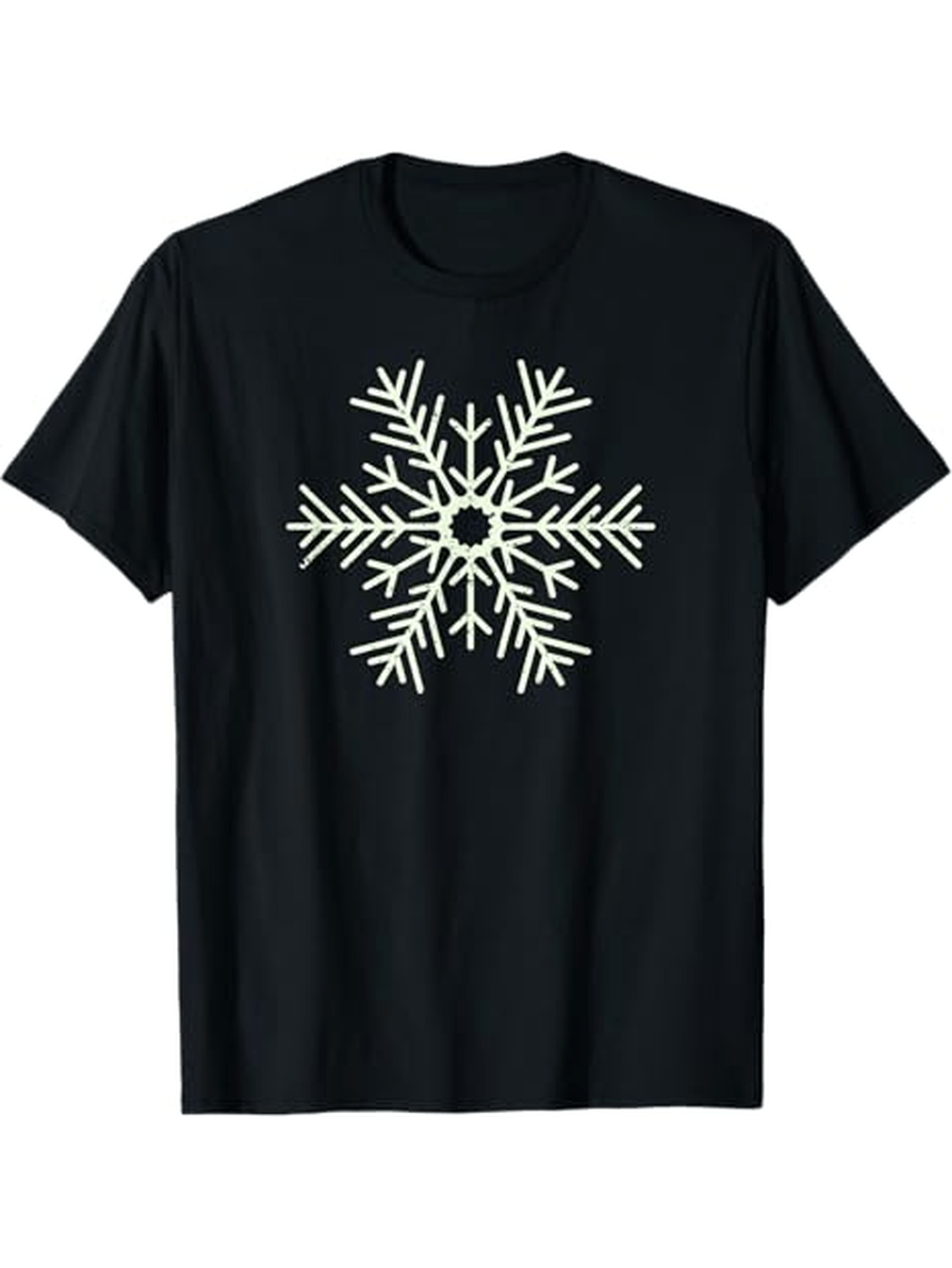 Men's Graphic T-Shirt Radiant Winter Spirit With Icy White Frosty Pattern Snowflake