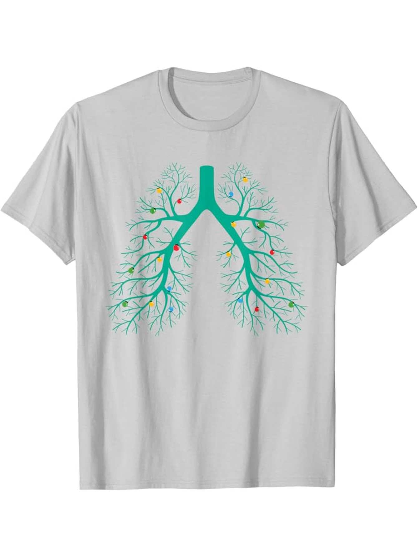 Men's Graphic T-Shirt Whimsical Tree Branches Flowing Through Dreamlike Human Lungs