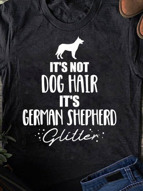 Men's Graphic T-Shirt Dog Hair Is German Shepherd Glitter On Soft Classic Fabric T Shirt