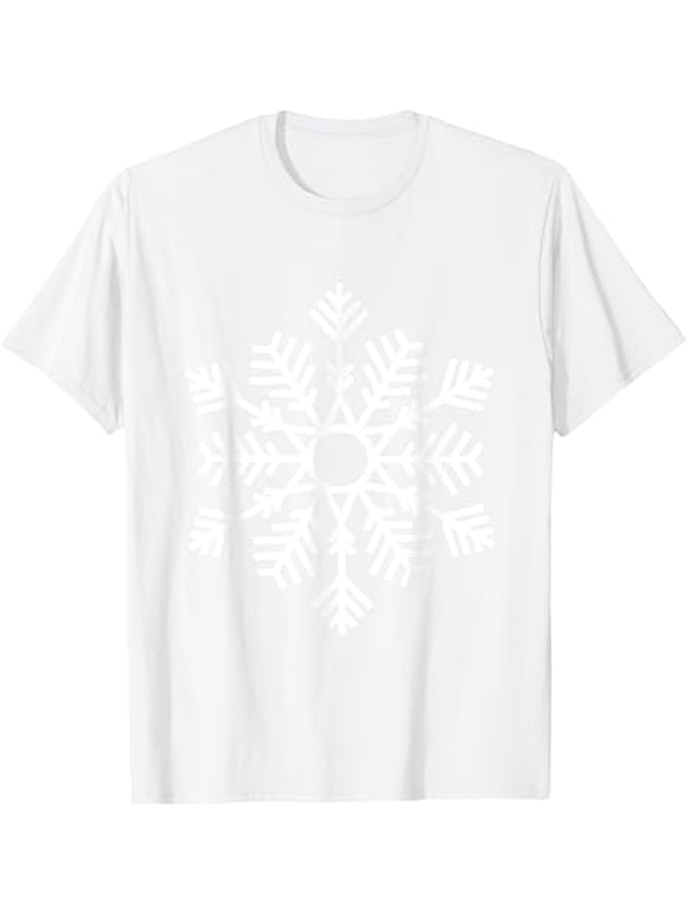 Men's Graphic T-Shirt Geometric Pattern With Intricate Facets In Gentle White Snowflake
