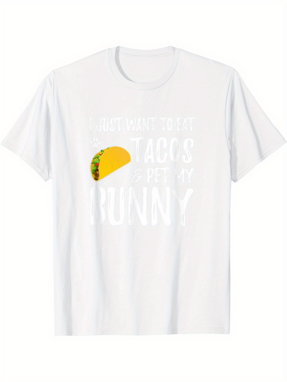 Men's Graphic T-Shirt Cartoon Cheese Lettuce Yellow Shell Funny Food Taco