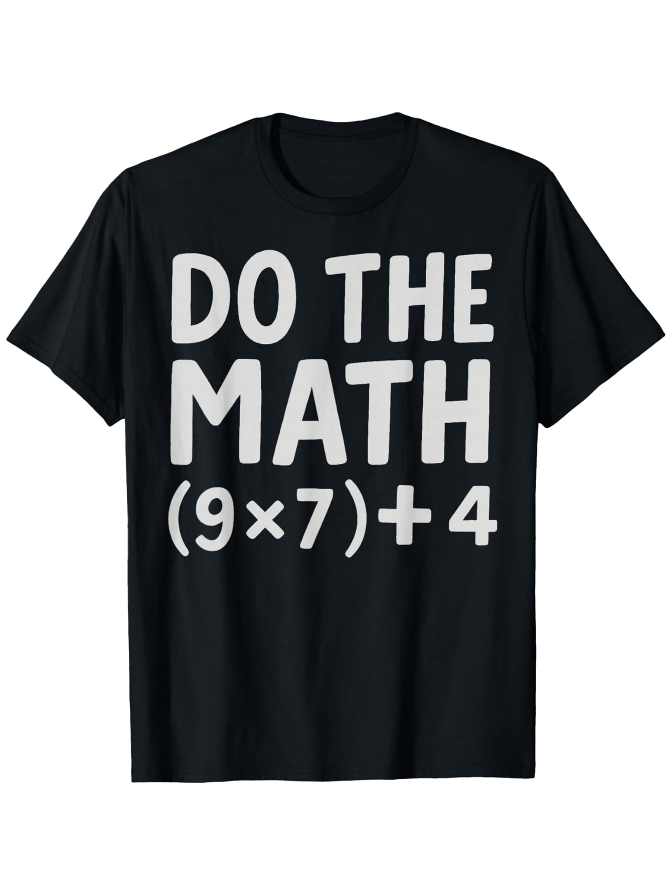 Men's Graphic T-Shirt Do The Math Calculation Equation On Black T Shirt