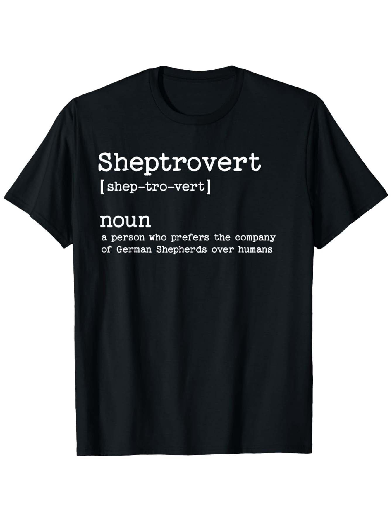 Men's Graphic T-Shirt Sheptrovert Playful Dictionary Text With German Shepherd Definition