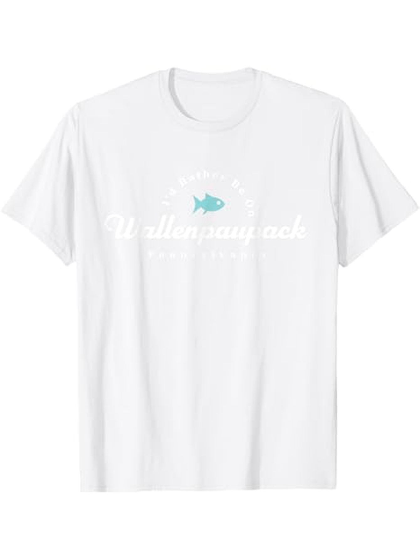 Men's Graphic T-Shirt Blue Fish Swimming Peacefully Across Gentle Rippling White Water