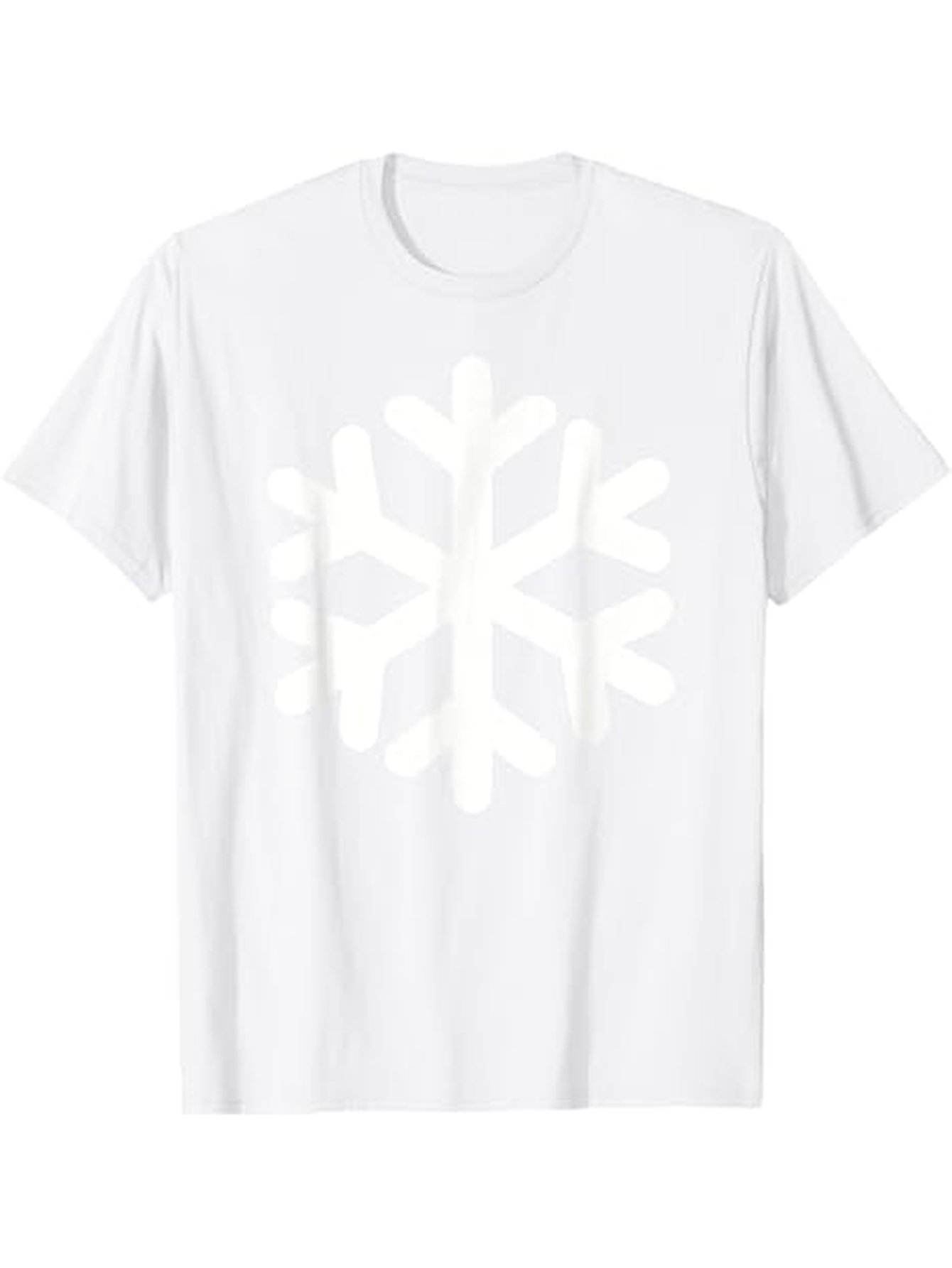 Men's Graphic T-Shirt Geometric Symmetry Radiating Pattern With White Winter Snowflake