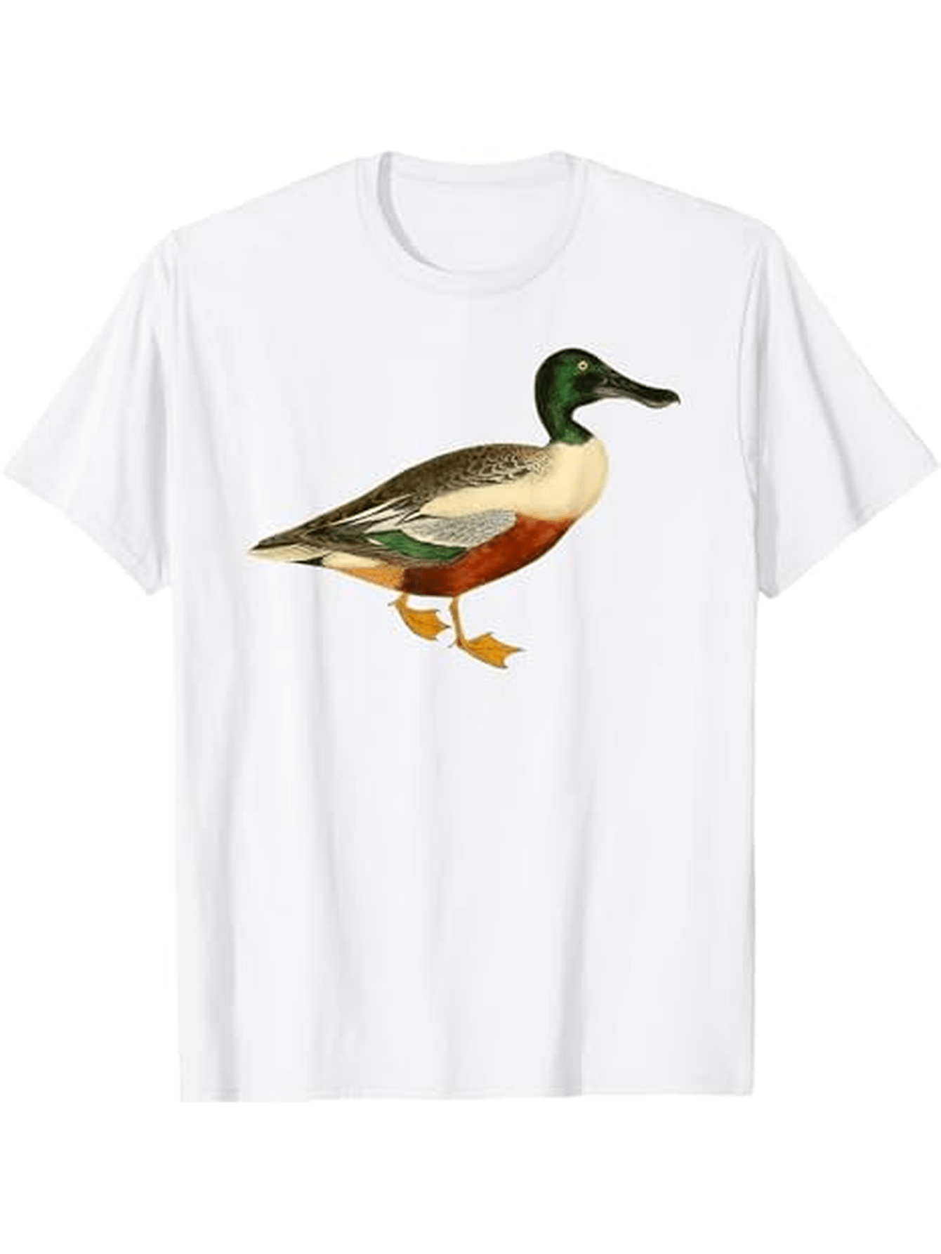 Men's Graphic T-Shirt Elegant Marshland Bird With Vibrant Feathers Under Clear Skies Duck