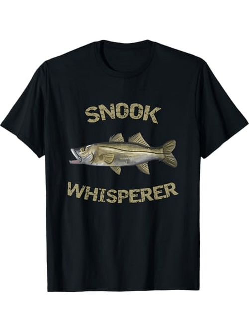Men's Graphic T-Shirt Snook Whisperer Vintage Style With Fish Illustration Snook