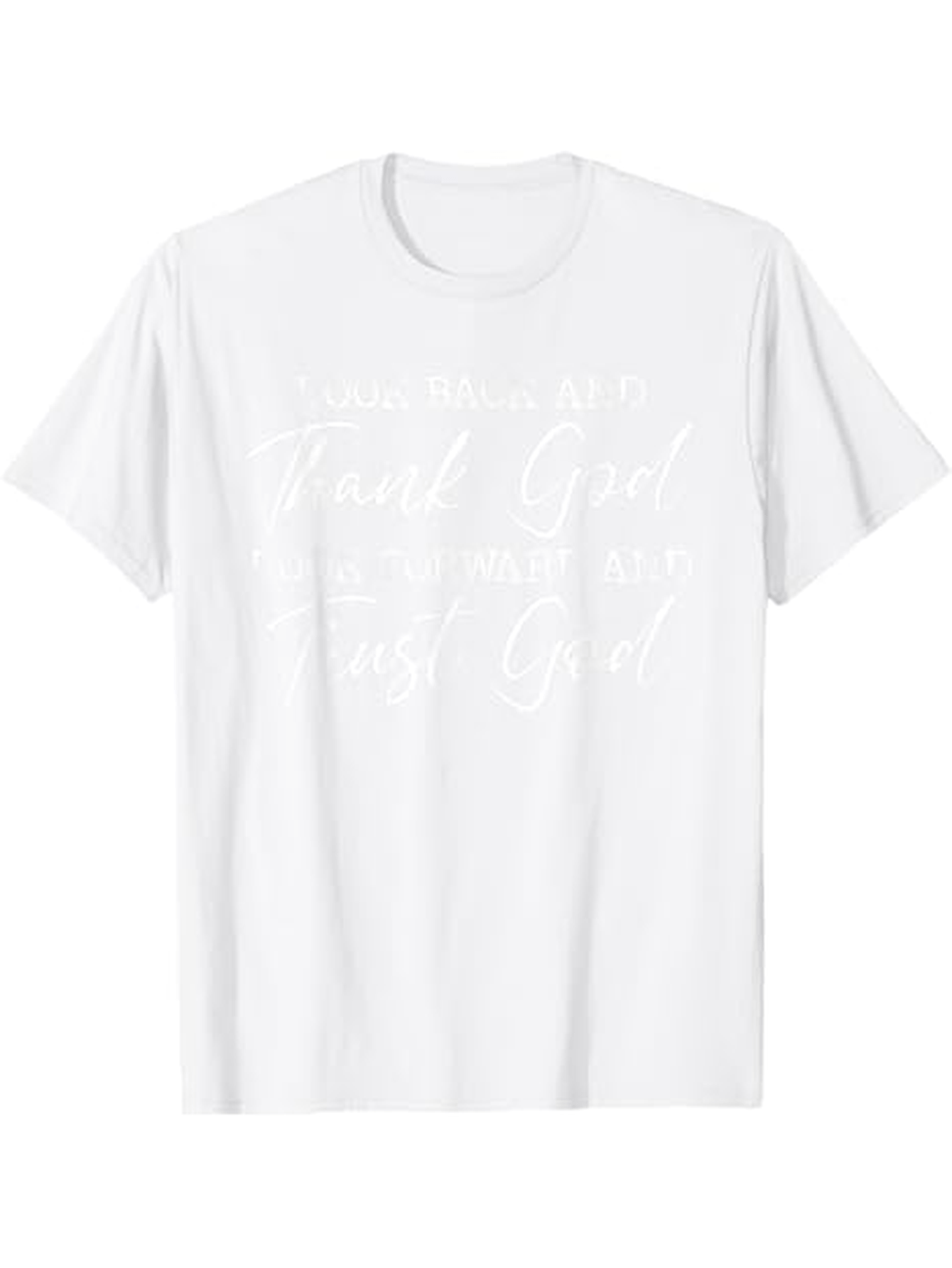Men's Graphic T-Shirt Faith God Inspired Words On Pure Cotton White T Shirt