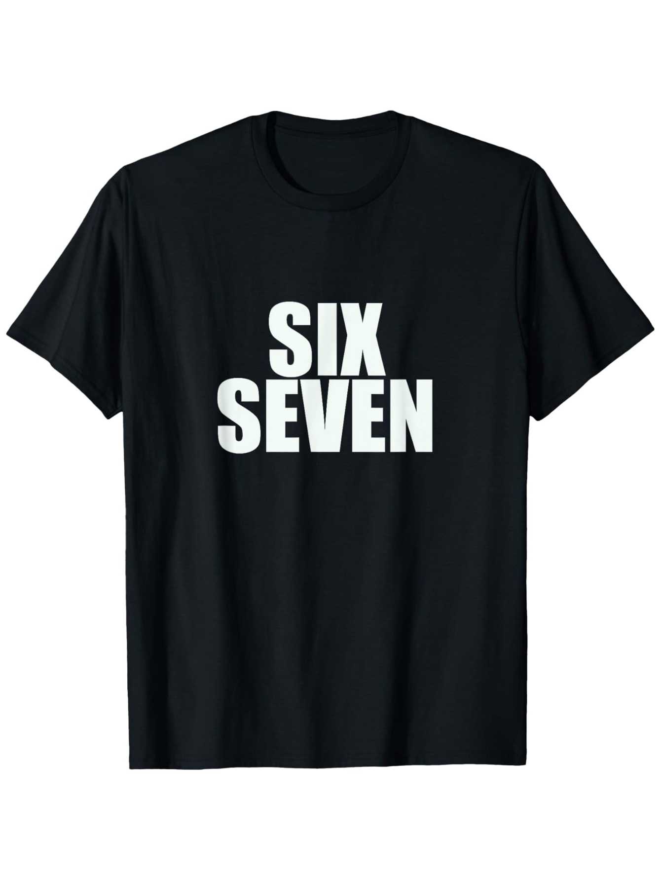 Men's Graphic T-Shirt Bold White Text On Classic Single Color Black T Shirt