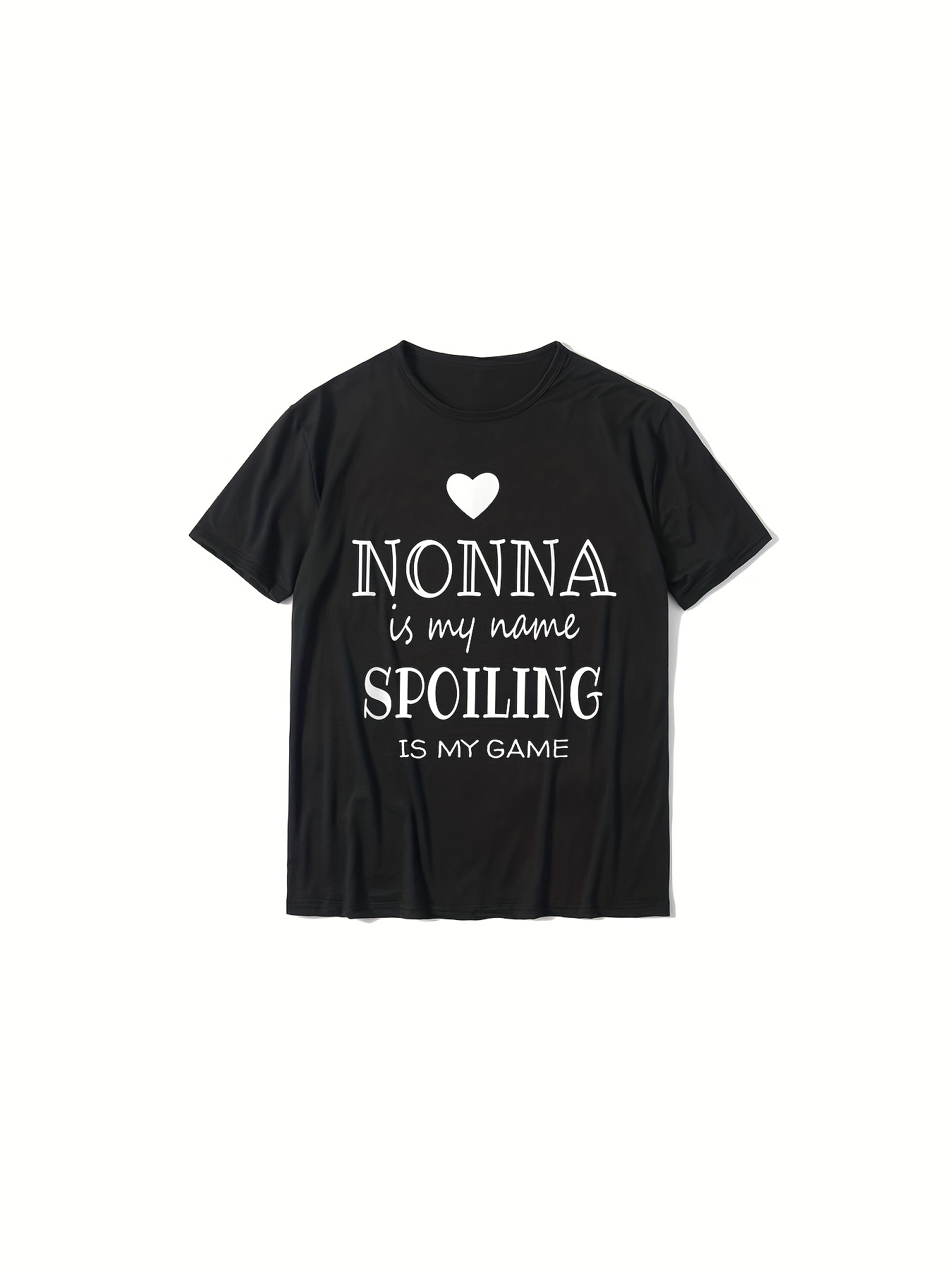 Men's Graphic T-Shirt Heart With Playful Lettering Statement Nonna Spoiling Game T Shirt