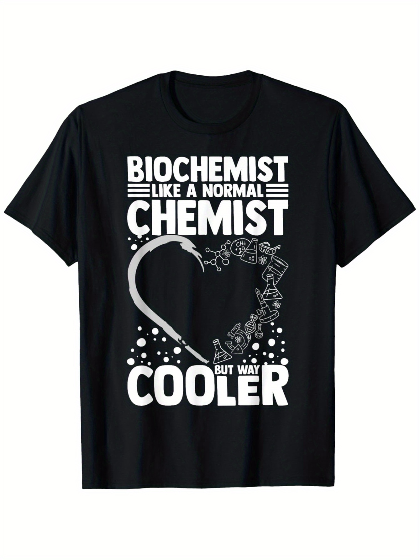 Men's Graphic T-Shirt Biochemist Like A Normal Chemist But Way Cooler Heart Molecule Design Shirt
