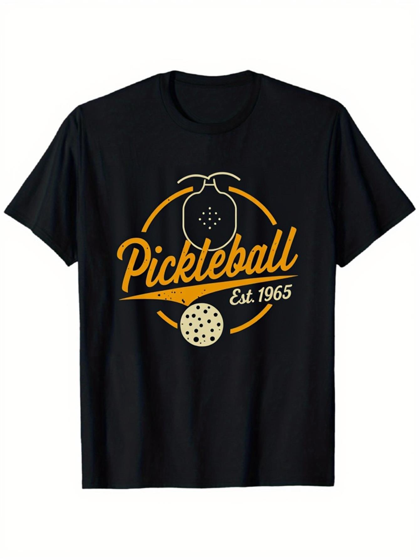 Men's Graphic T-Shirt Pickleball Vintage Style With Bold Lettering And Paddle Ball Motif