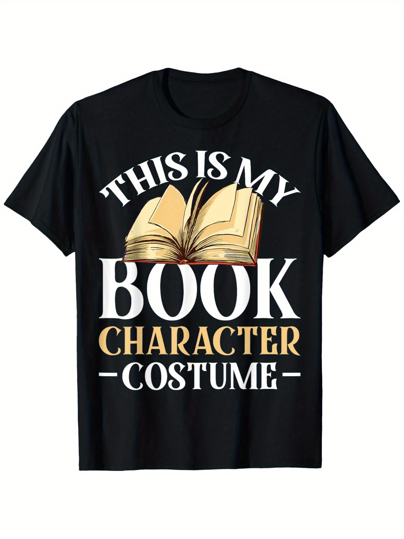 Men's Graphic T-Shirt This Is My Character Costume With Open Antique Hardcover Book