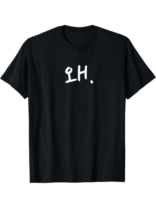 Men's Graphic T-Shirt Oh Handwritten White Letters Artistic Minimalism T Shirt