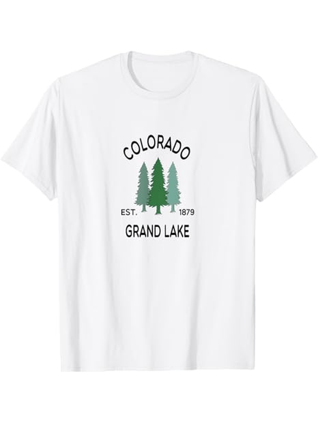 Men's Graphic T-Shirt Colorado Grand Lake With Evergreen Pine Trees And Established Date Graphic