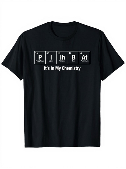 Men's Graphic T-Shirt Its In My Chemistry Minimalist Periodic Table Blocks T Shirt