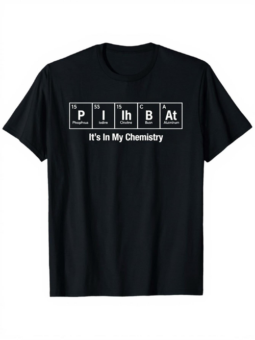 Men's Graphic T-Shirt Its In My Chemistry Minimalist Periodic Table Blocks T Shirt