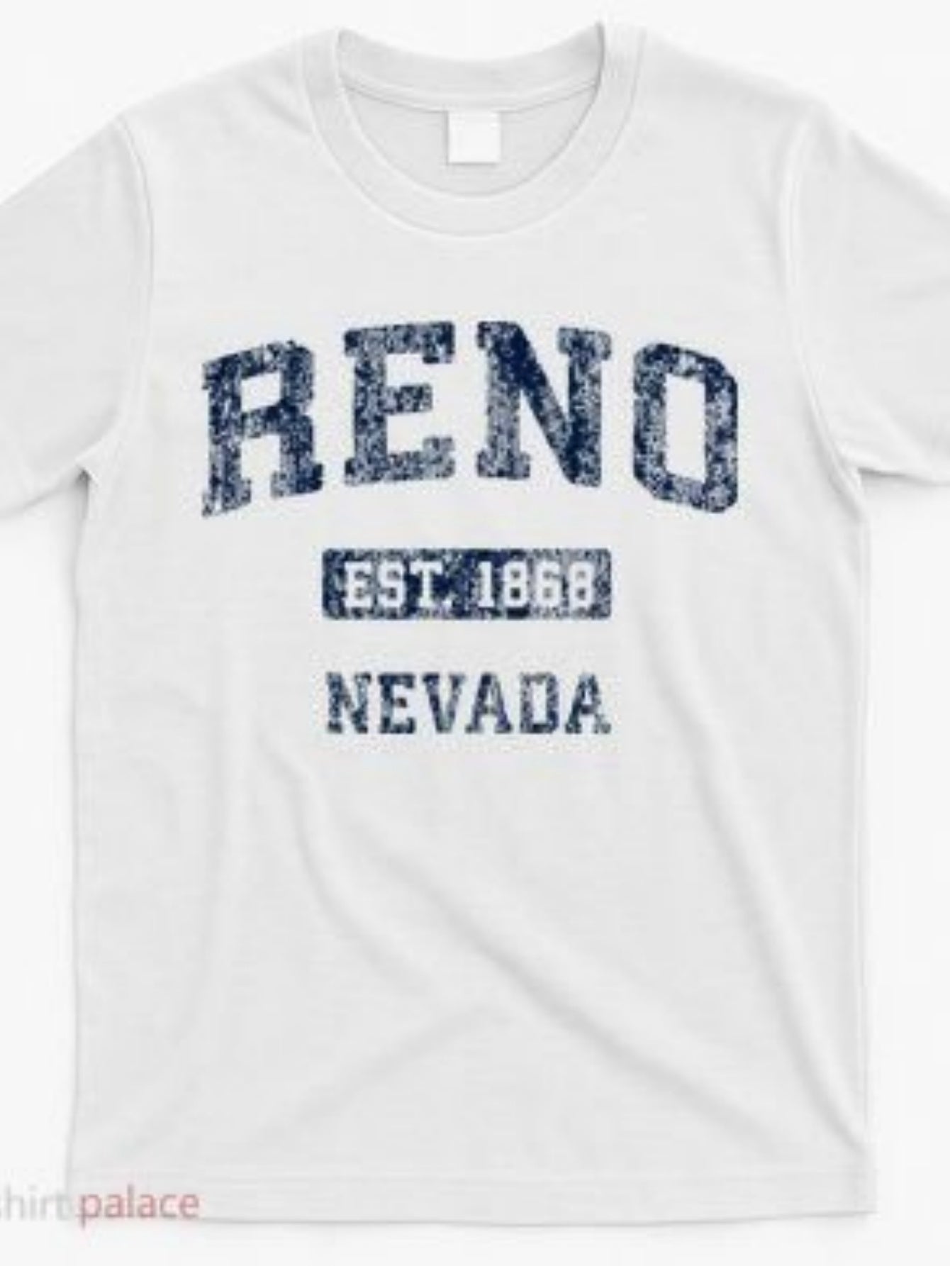 Men's Graphic T-Shirt Reno Est 1868 Vintage Textured Print Nevada T Shirt