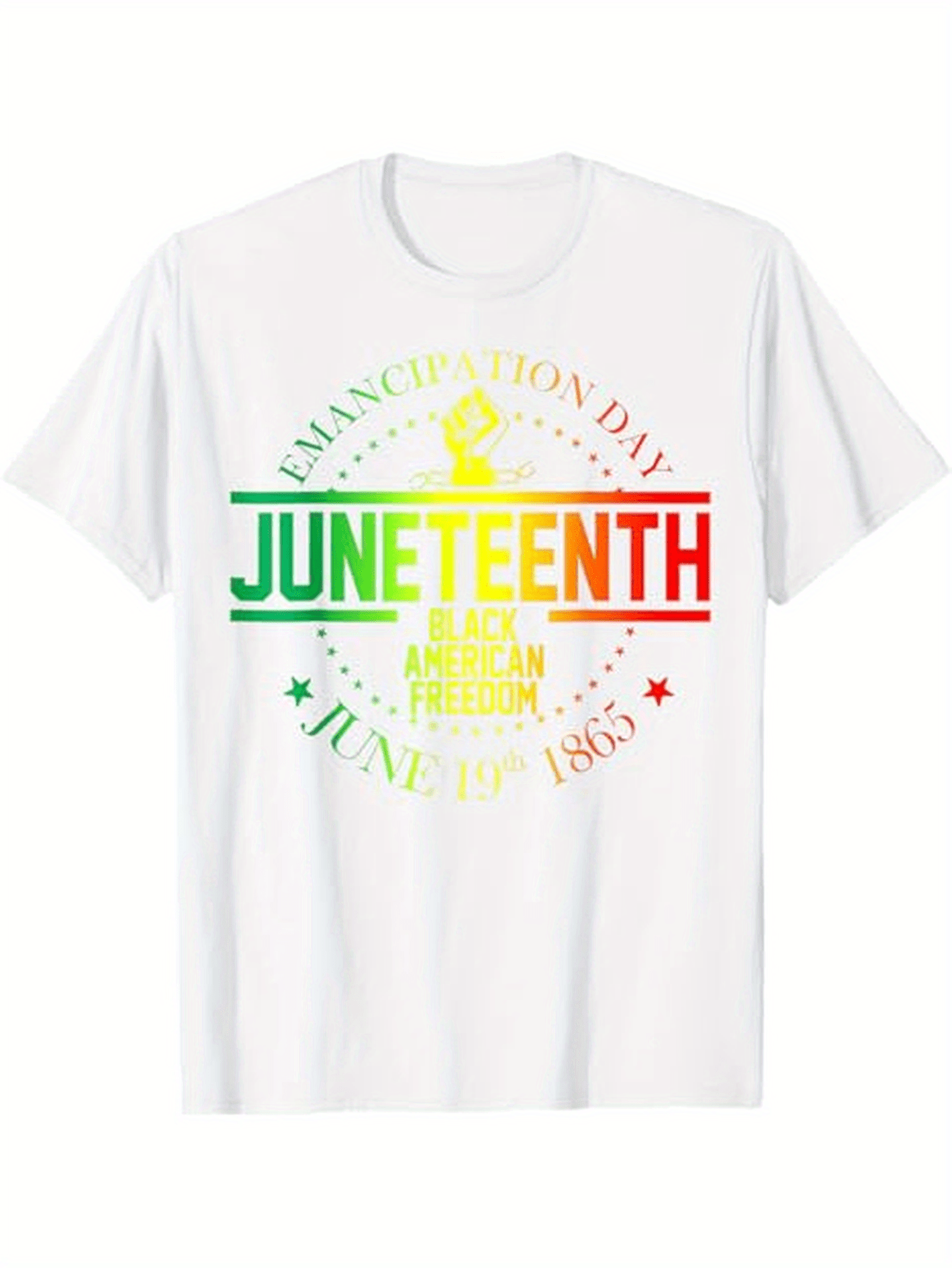 Men's Graphic T-Shirt Juneteenth Emancipation Day Freedom Joyous Celebration With Stars