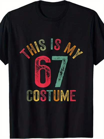 Men's Graphic T-Shirt This Is My Colorful Birthday Number 67 Costume