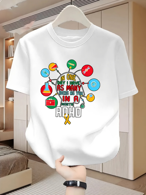 Men's Graphic T-Shirt Colorful Speech Bubbles With Scientific Elements Surrounding A Motivational Quote Shirt