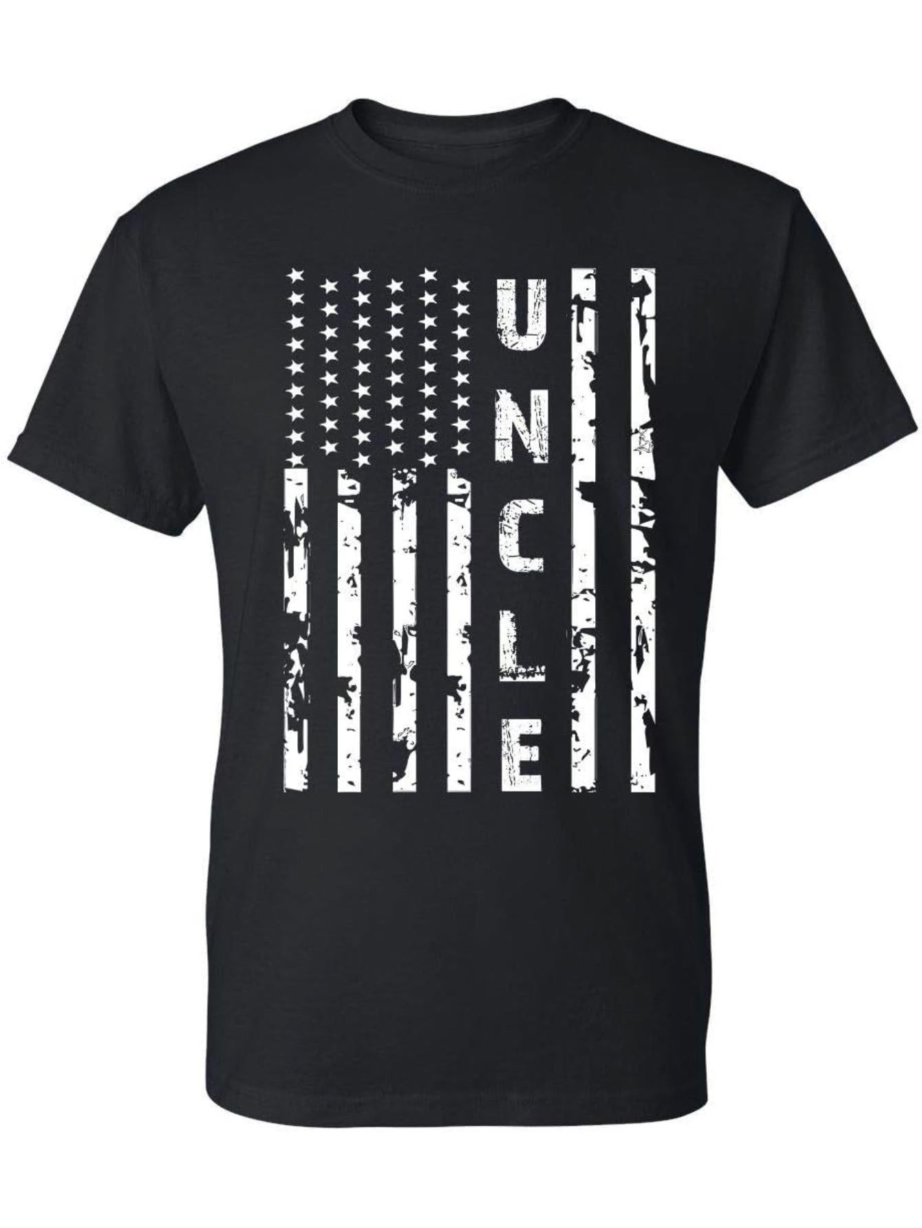 Men's Graphic T-Shirt Uncle Distressed Vertical Stripes With Stars American Flag