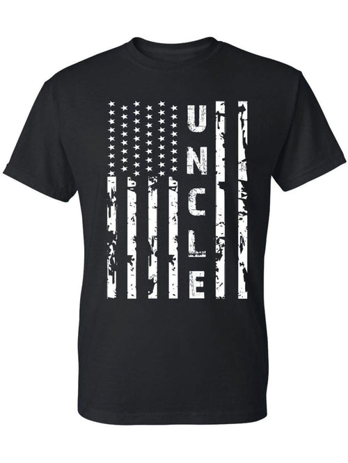 Men's Graphic T-Shirt Uncle Distressed Vertical Stripes With Stars American Flag