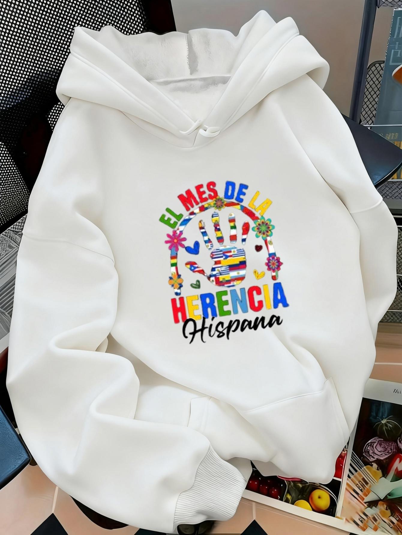 Women's Graphic Hoodie Colorful Hands And Festive Patterns With Celebration Symbols Hoodie