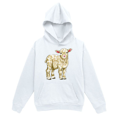 Men's Graphic Hoodie Adorable Gentle Fur With Playful Pink Ears Baby Lamb