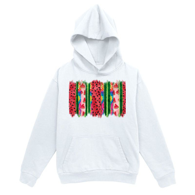Men's Graphic Hoodie Vivid Patterned Textile Stripes Arranged In A Row On Hoodie