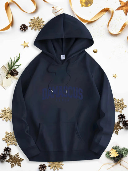 Men's Graphic Hoodie Delicious Ribbon Garland With Pinecones And Golden Festive Leaves Hoodie
