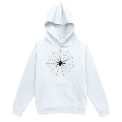 Men's Graphic Hoodie Intricate Web In The Center Under A Black Spider