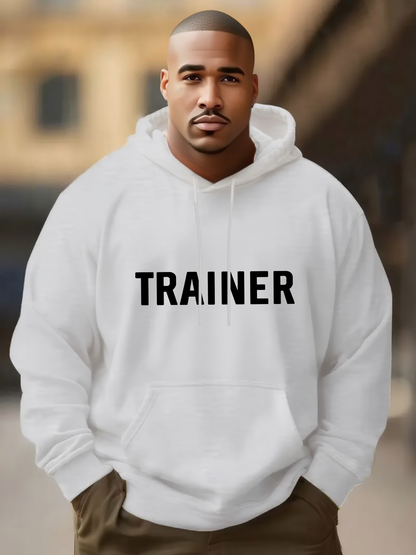Men's Graphic Hoodie Trainer Bold Letters On Street Fashion Hoodie Trainer