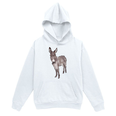 Men's Graphic Hoodie Soft Hand Drawn Fur Texture With Gentle Light Donkey