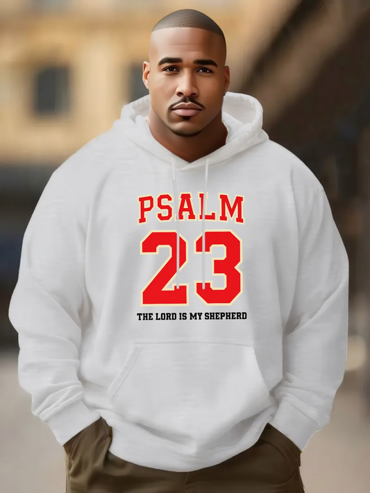 Men's Graphic Hoodie Psalm Number Twenty Three Statement Hoodie