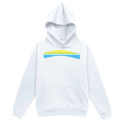 Men's Graphic Hoodie Minimalist Sunrise Horizon Lines Across A Clean White Hoodie