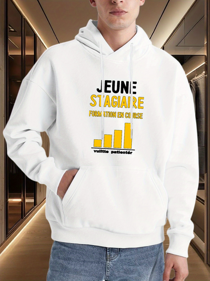 Men's Graphic Hoodie Jeunes Stagiaire Formation en Cours Training Print