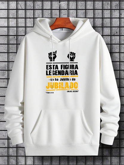 Men's Graphic Hoodie Legendary figure锛?Spanish text锛?fist print