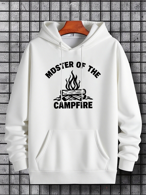 Men's Graphic Hoodie Master Of The Campfire Cozy Flames Under Starry Night Campfire